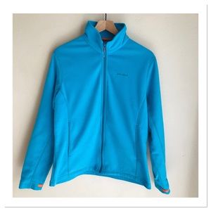 Salewa Fleece Jacket Full Zip Front Blue Size Extra Large
